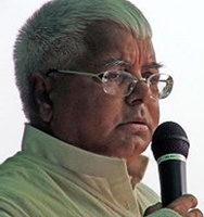 Former Bihar chief minister and union railway minister Laloo Prasad